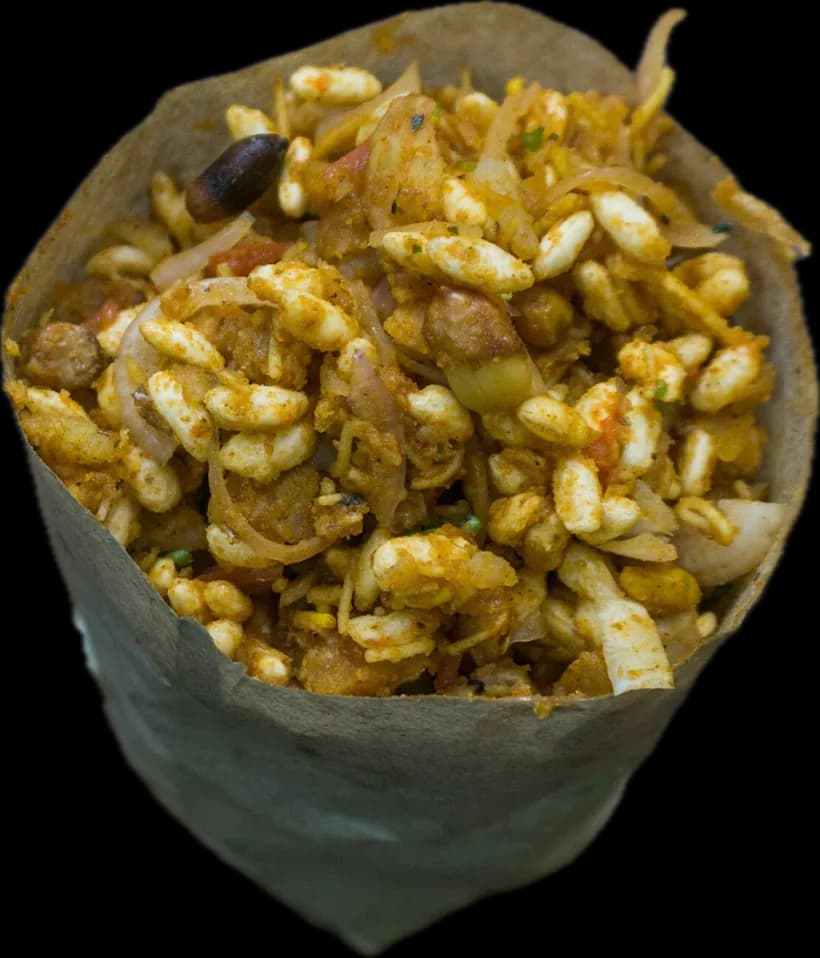 Jhalmuri in a paper cone